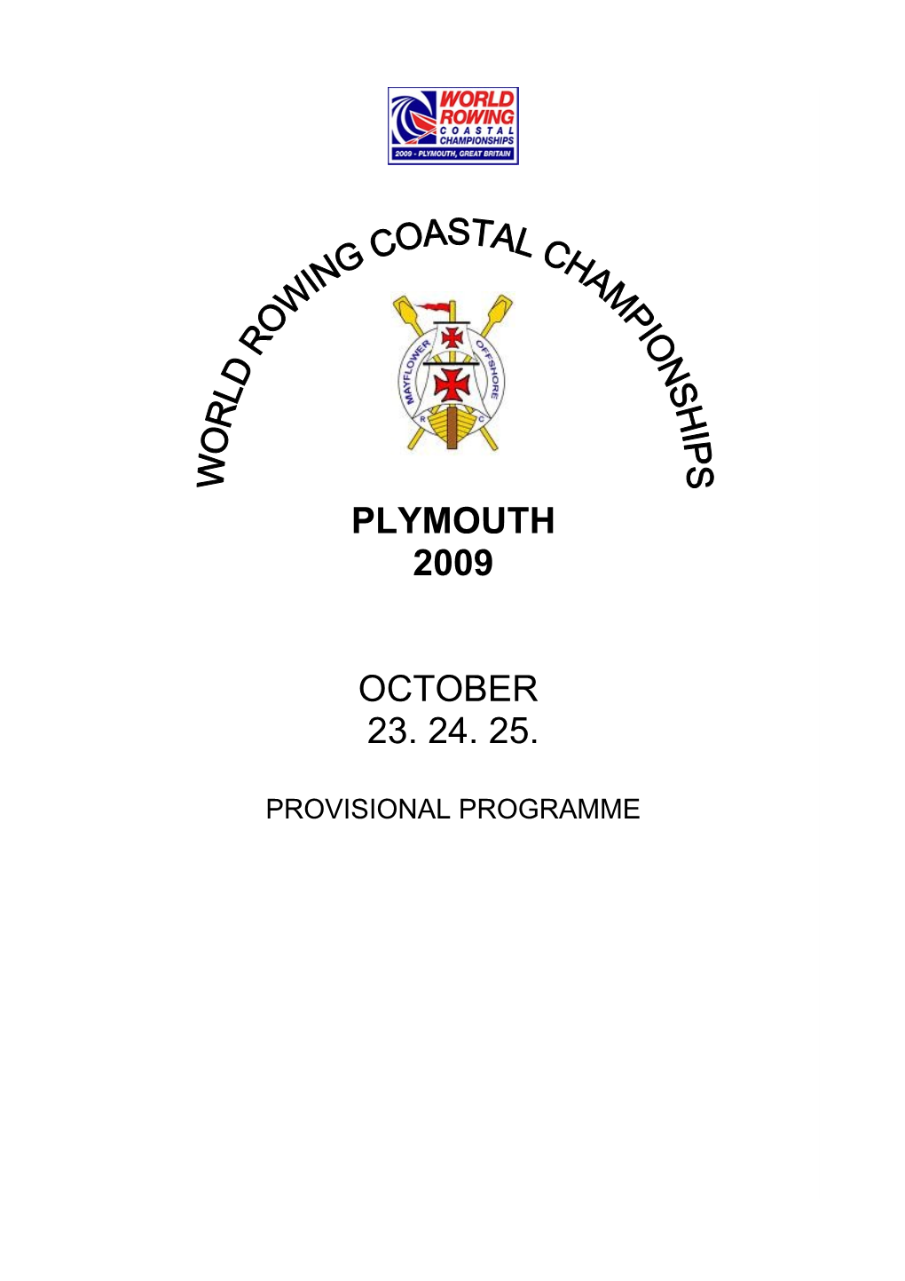 World Coastal Rowing Championships Plymouth