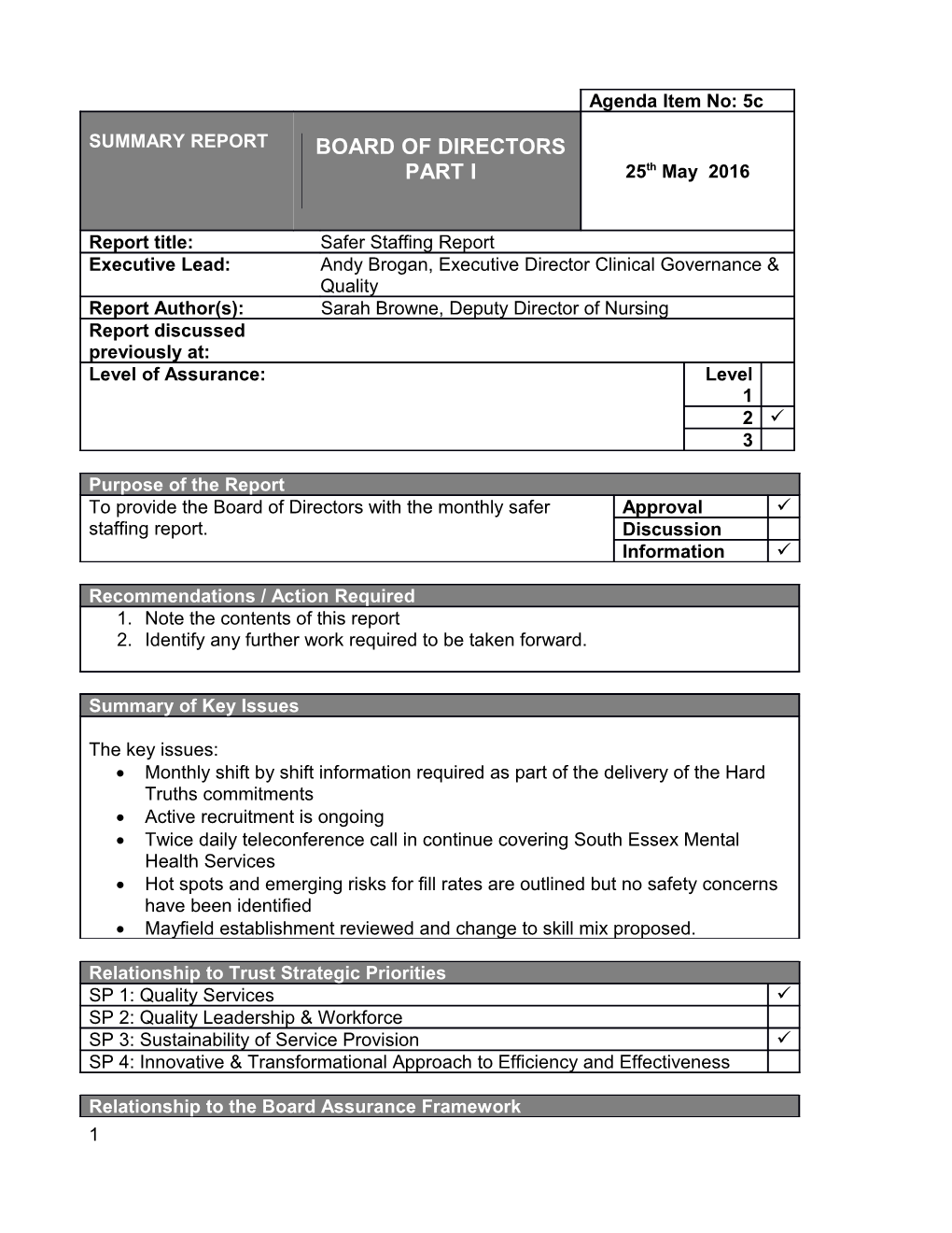 Identify Any Further Work Required to Be Taken Forward