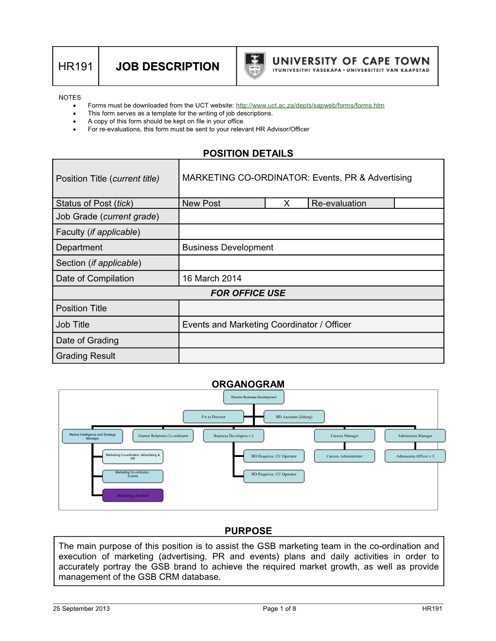 Forms Must Be Downloaded from the UCT Website s1