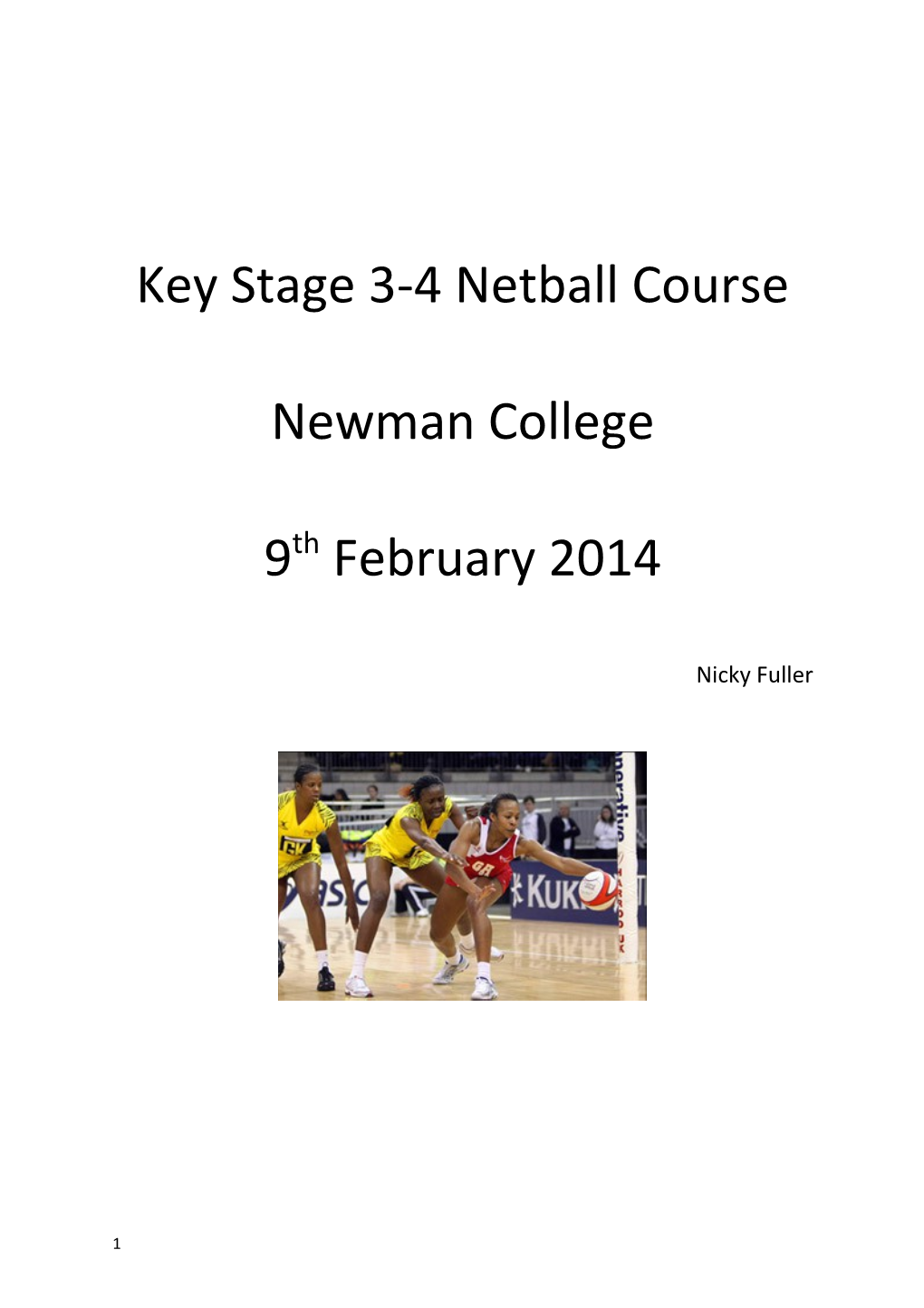 Key Stage 3-4 Netball Course