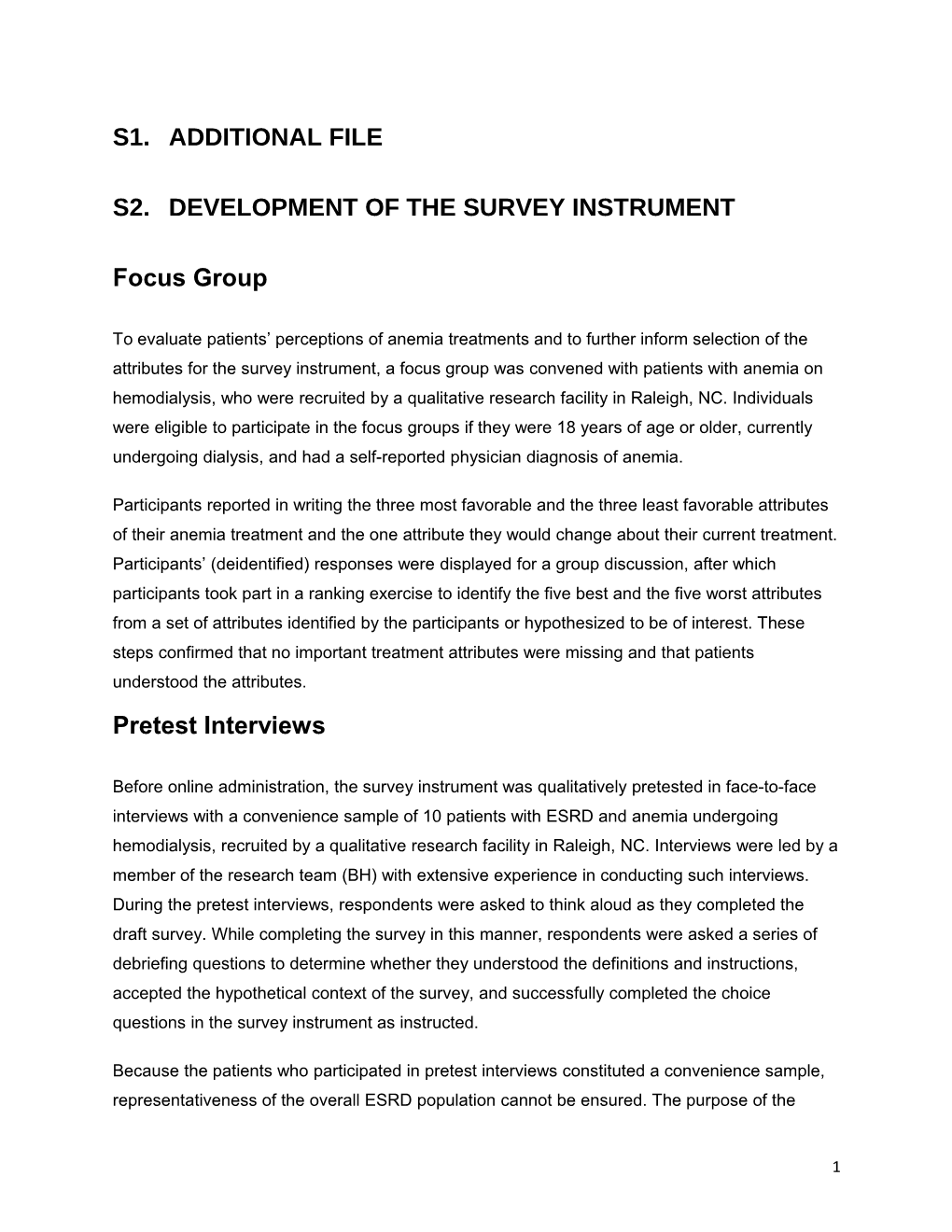 Development of the Survey Instrument