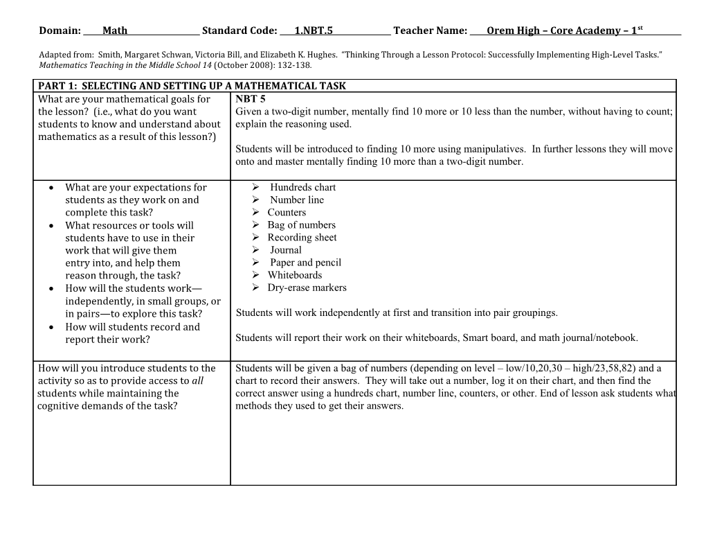 Thinking Through a Lesson Protocol (TTLP) Template s23