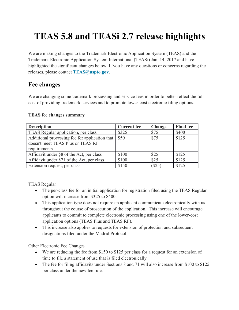TEAS 5.8 and Teasi 2.7 Release Highlights