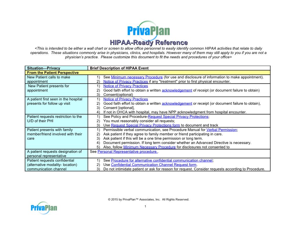 HIPAA-Ready Reference