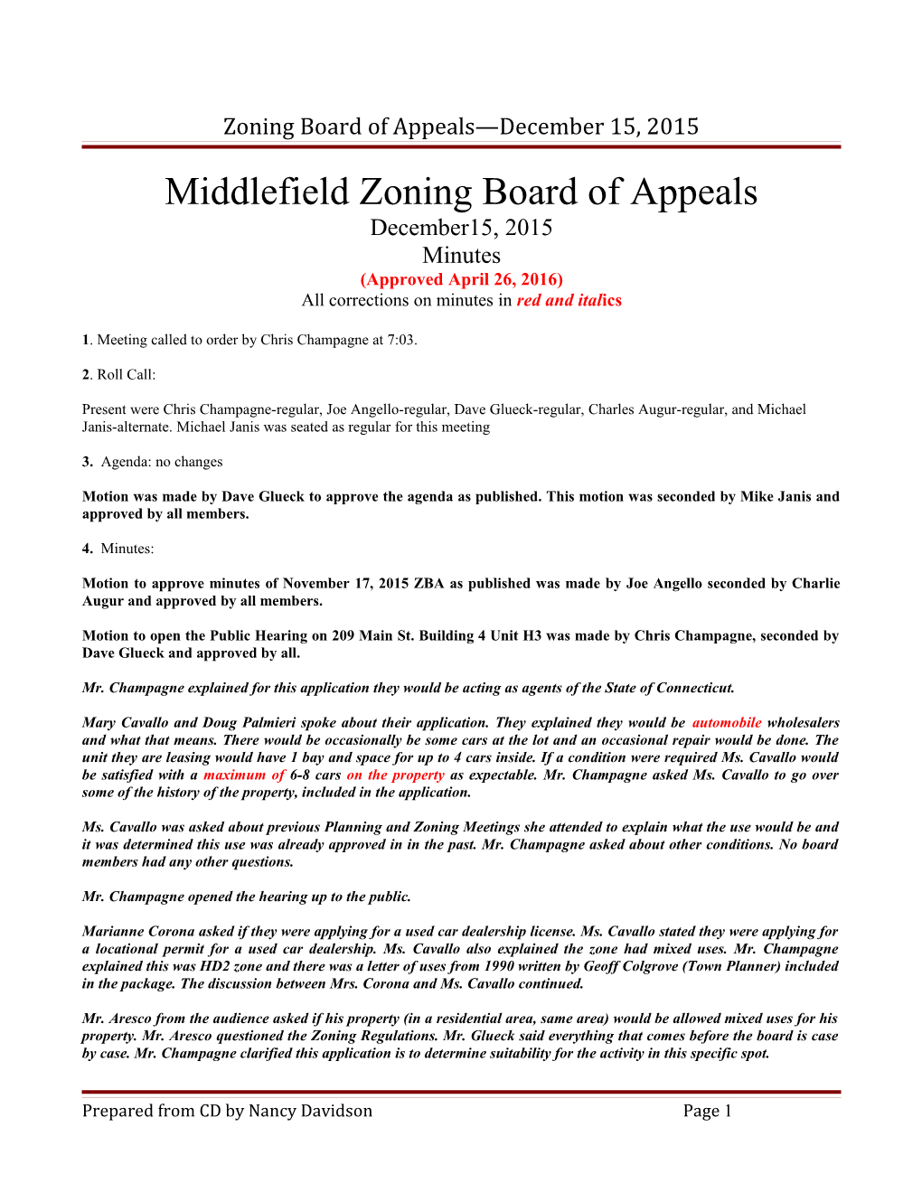 Middlefield Zoning Board of Appeal s1