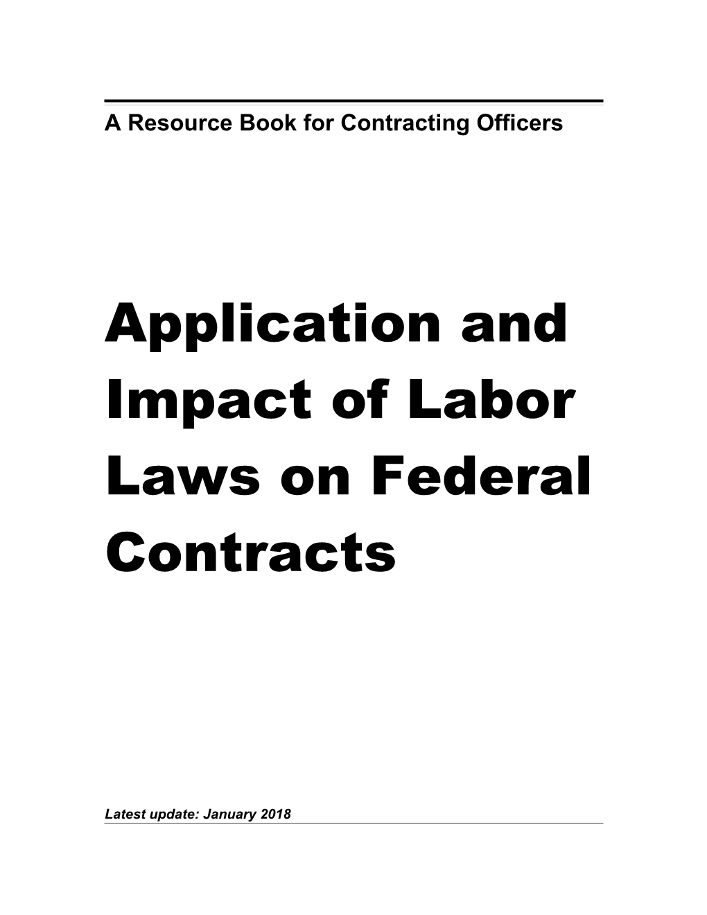 Application and Impact of Labor Laws on Federal Contracts