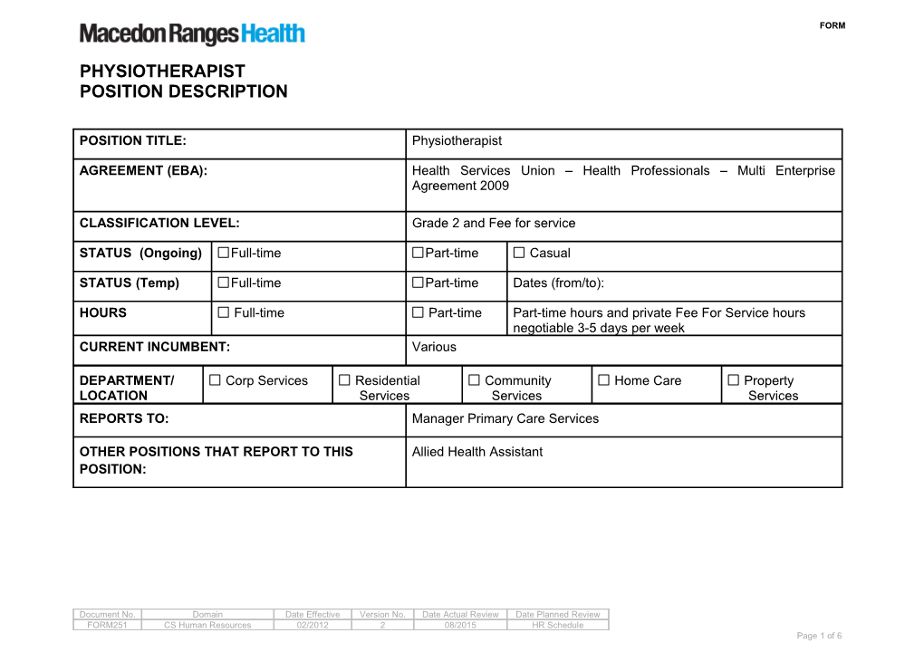 Position Description s79