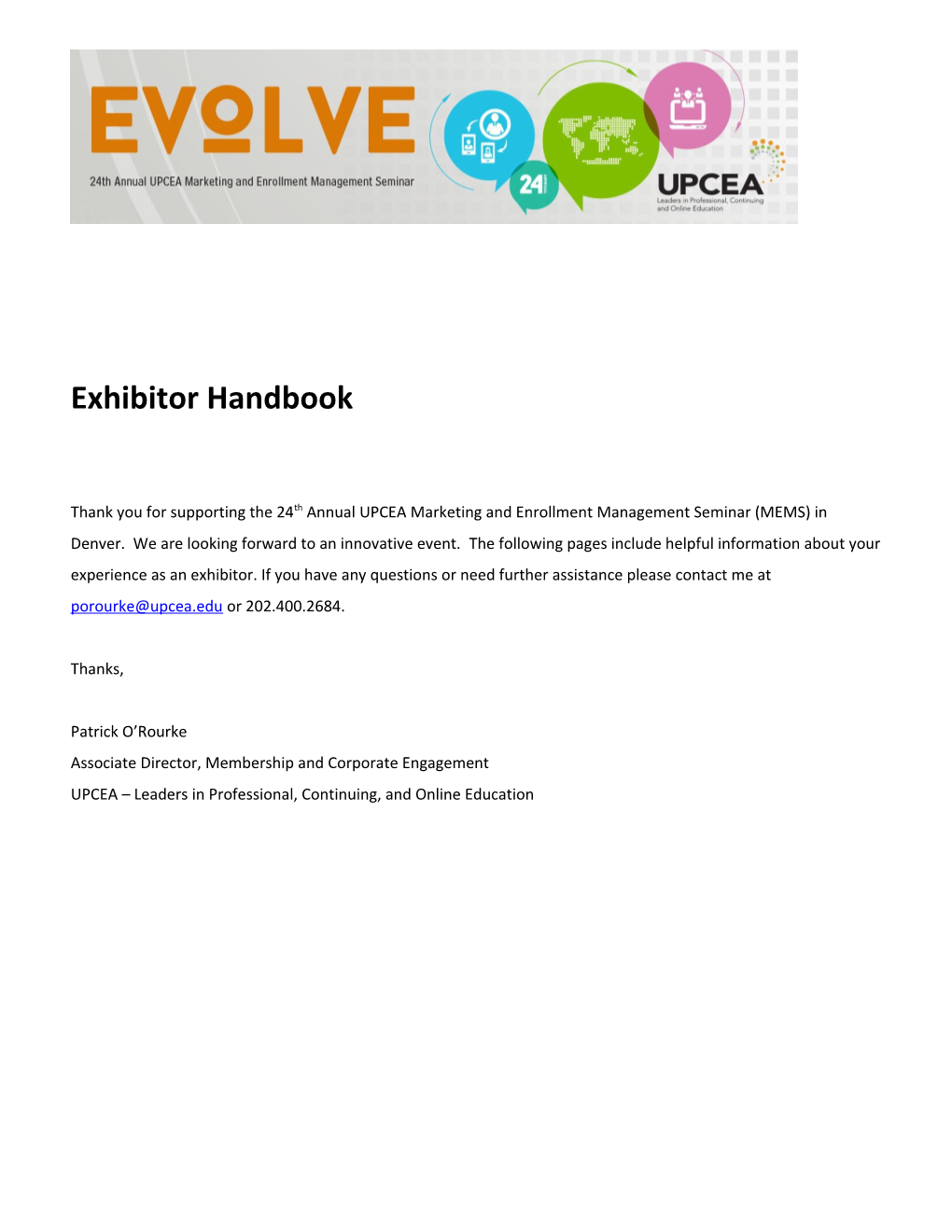 Exhibitor Handbook