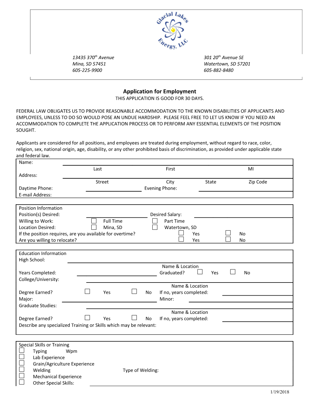 Application for Employment s12