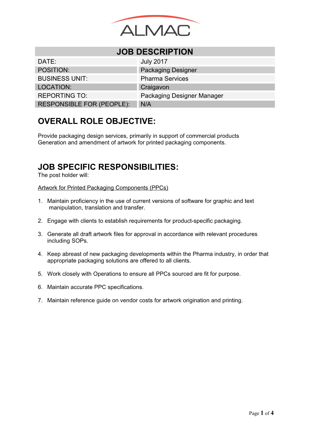 Overall Role Objective s3