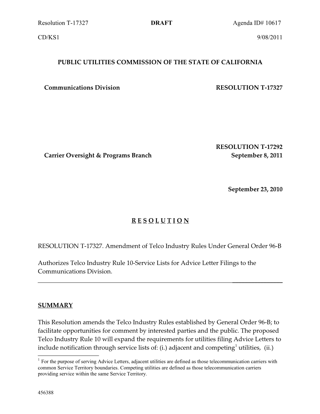 Public Utilities Commission of the State of California s117