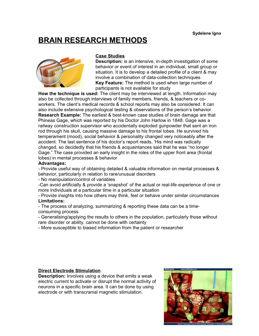 Brain Research Methods