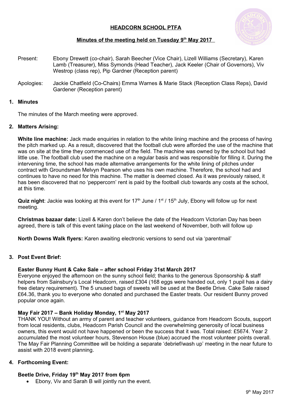 Headcorn Primary School Ptfa