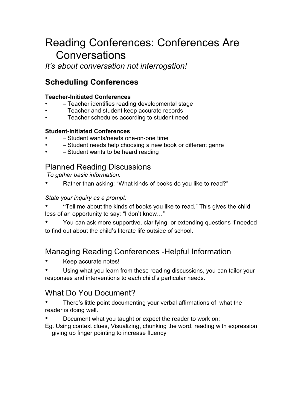 Conferences Are Conversations