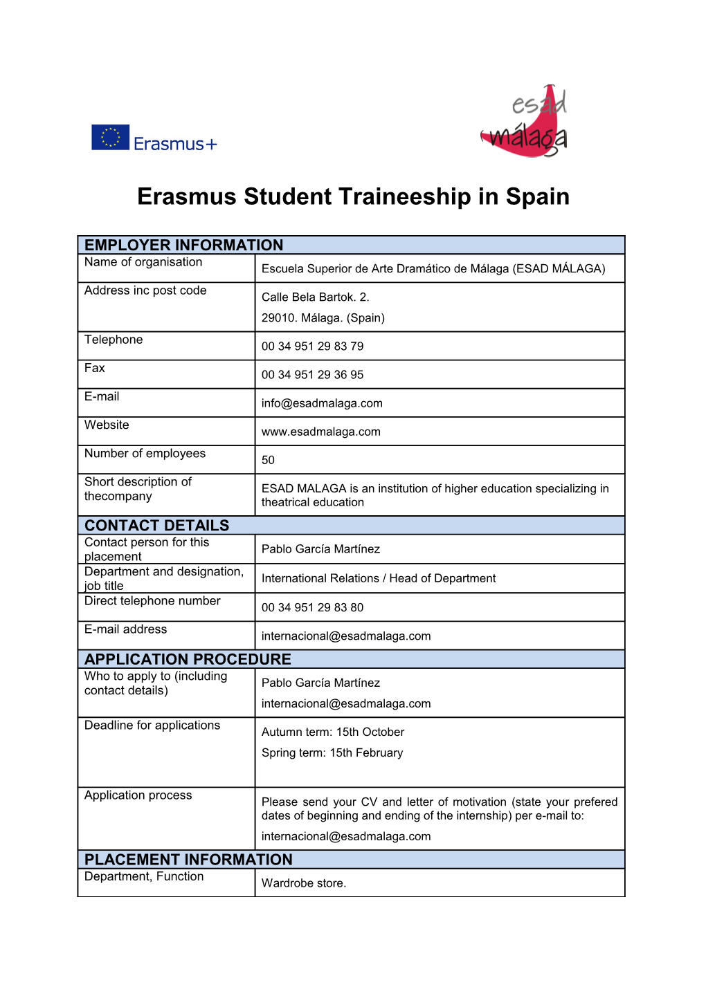 Erasmus Student Work Placement in the UK s6