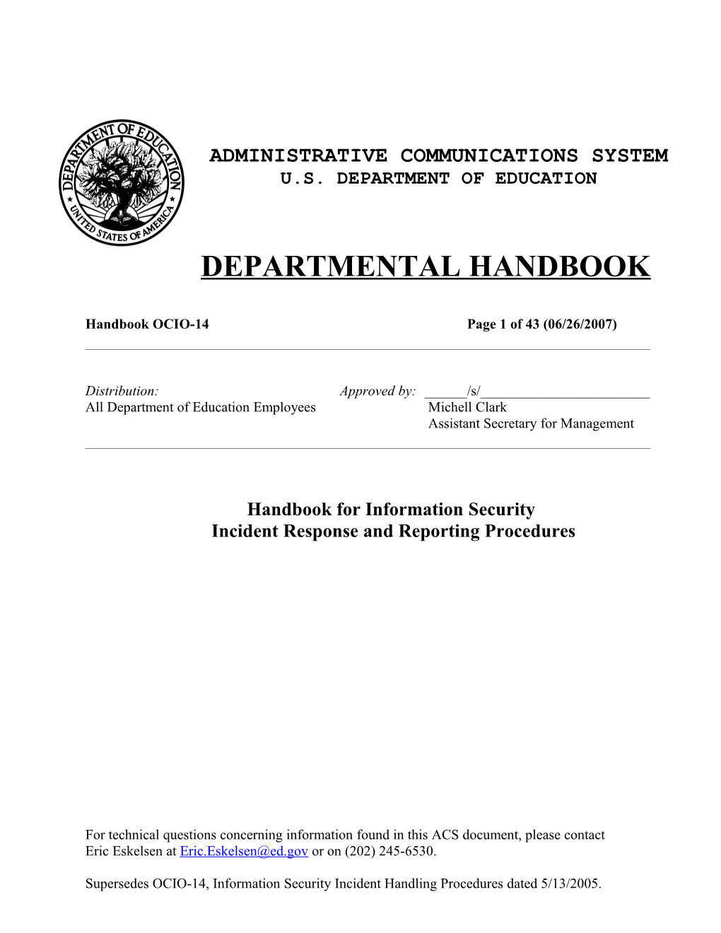 ACS Handbook Shell (MS Word)