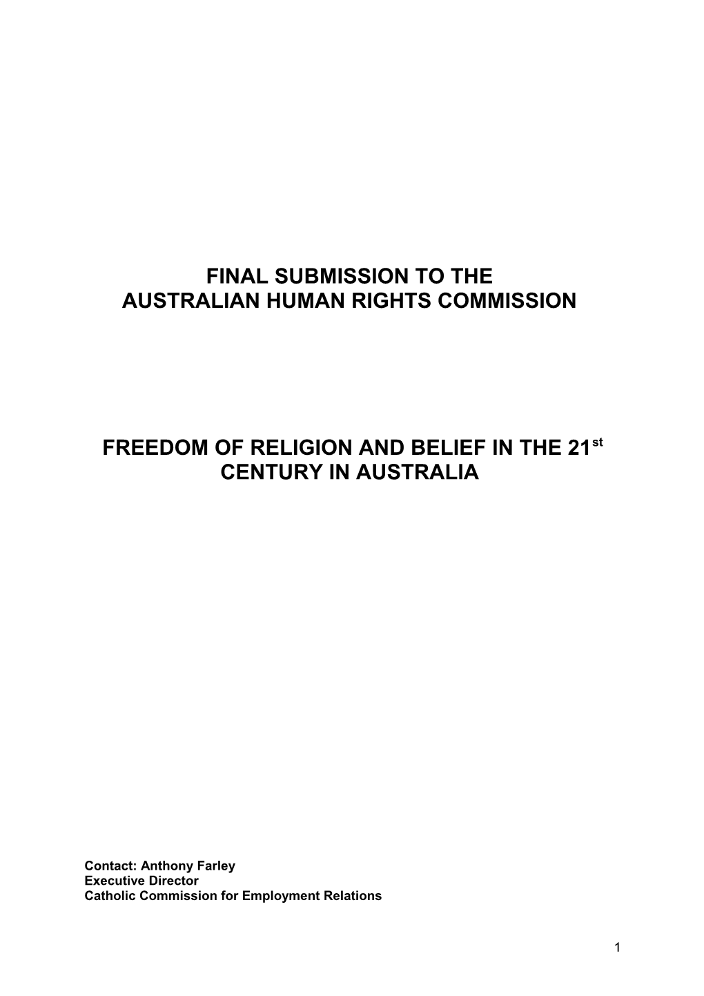 Australian Human Rights Commission s7