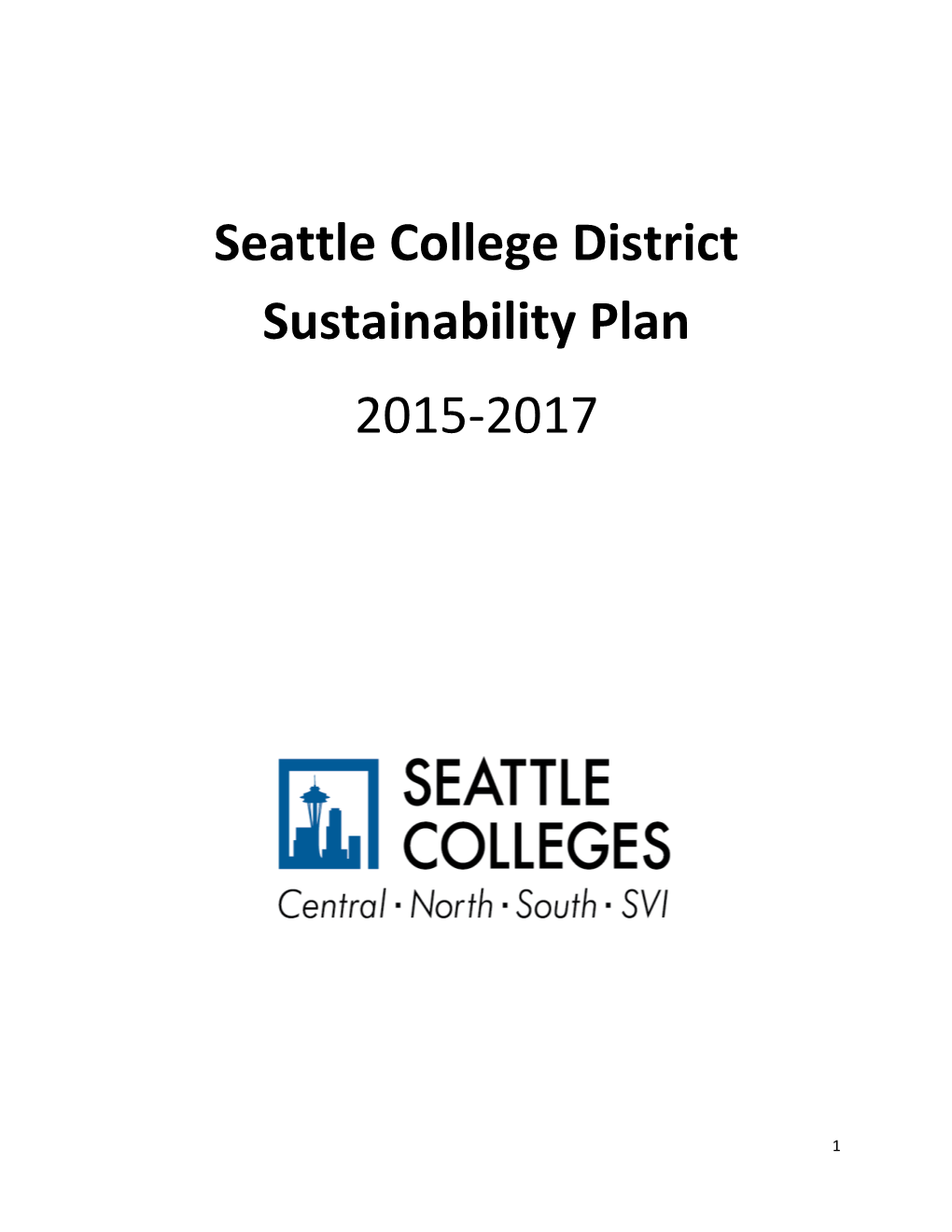 Seattle College District Sustainability Plan