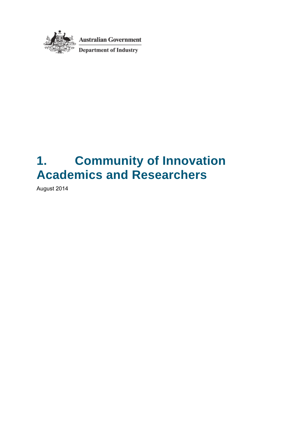 Community Of Innovation Academics And Researchers