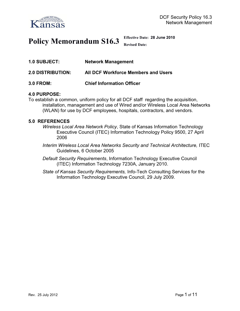 EVT1558 Appendix 1 DCF Network Mgt Policy