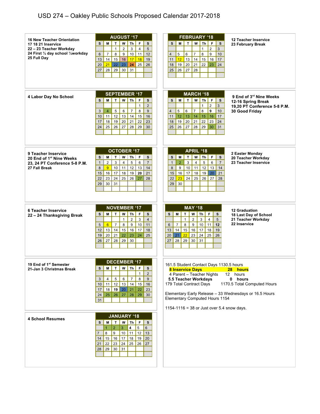 2017-18 Yearly School Calendar - Calendarlabs.Com s5