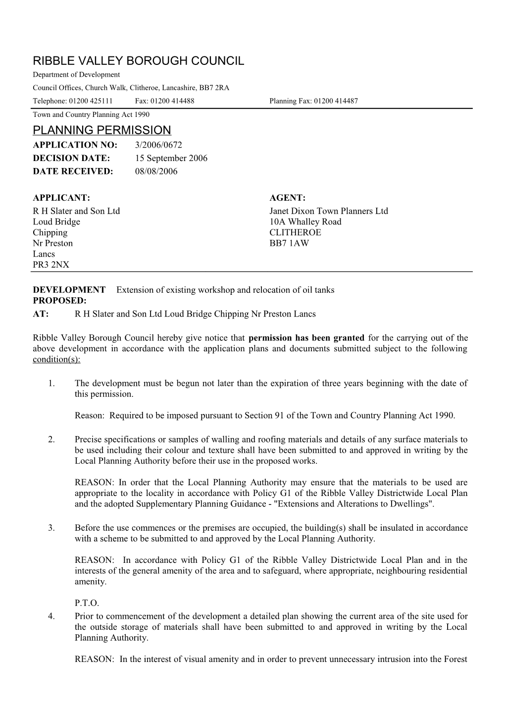 Ribble Valley Borough Council s16