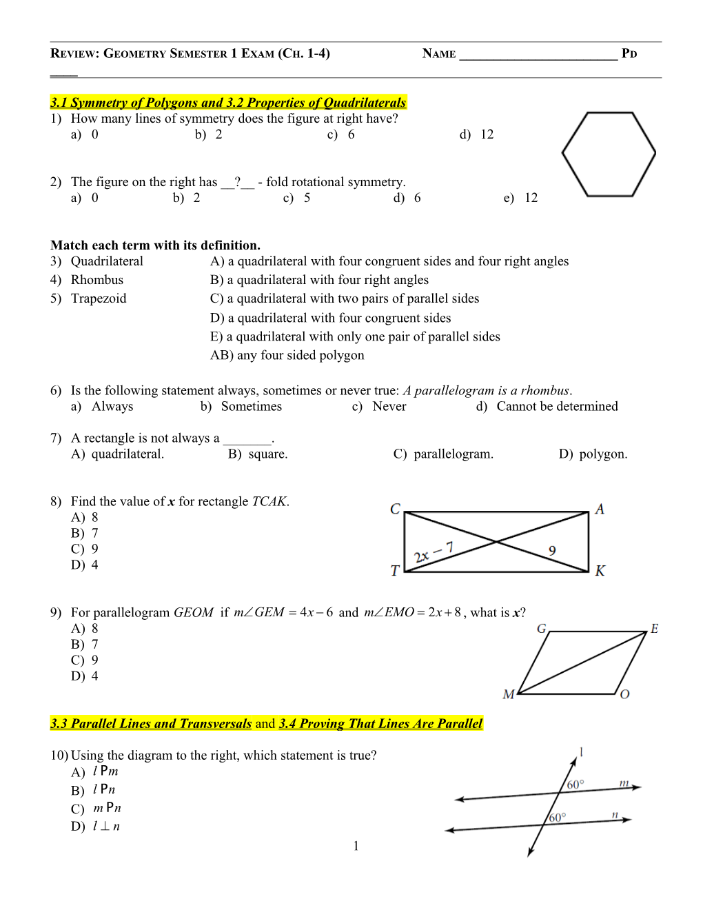 Geometry: Algebraic-Geometric Proofs (2