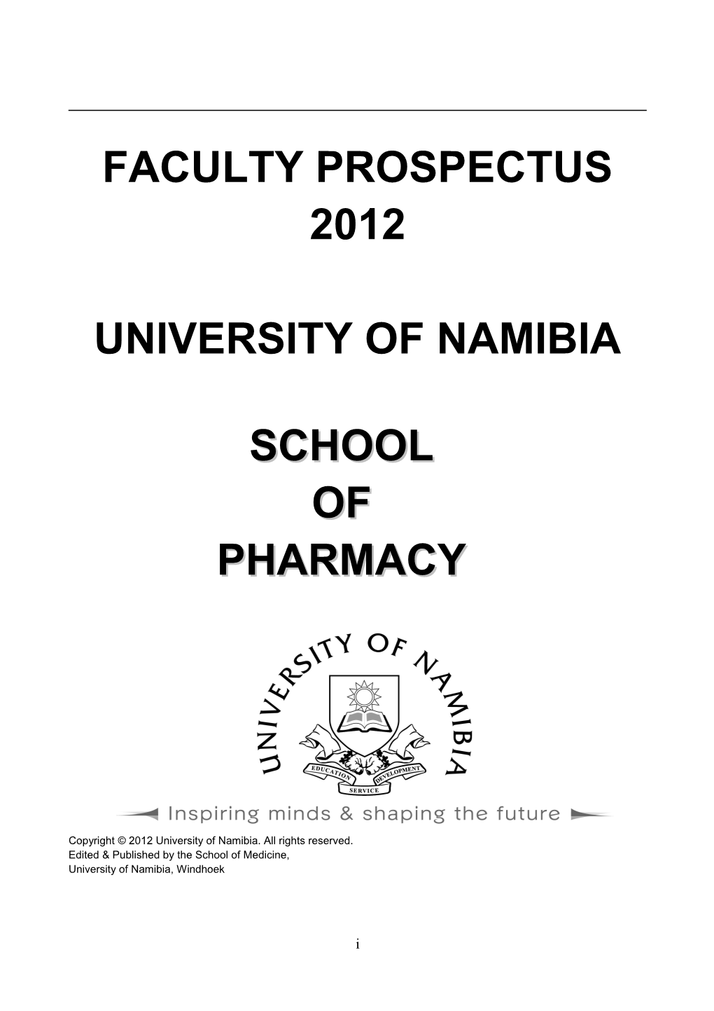 Faculty Prospectus 2012