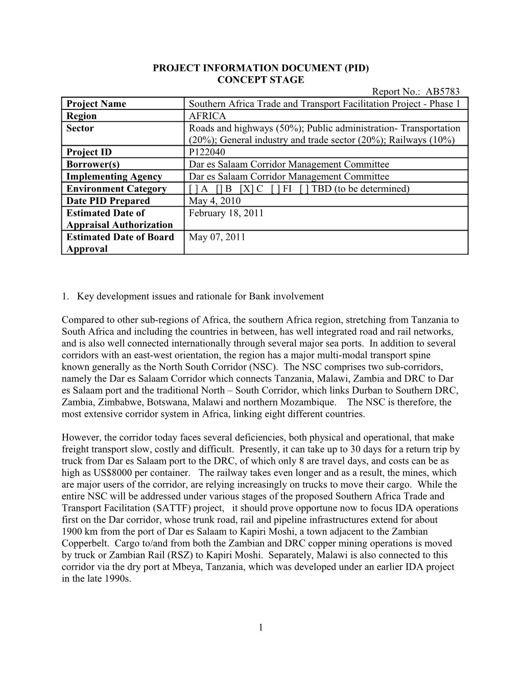 Project Information Document (Pid) s30