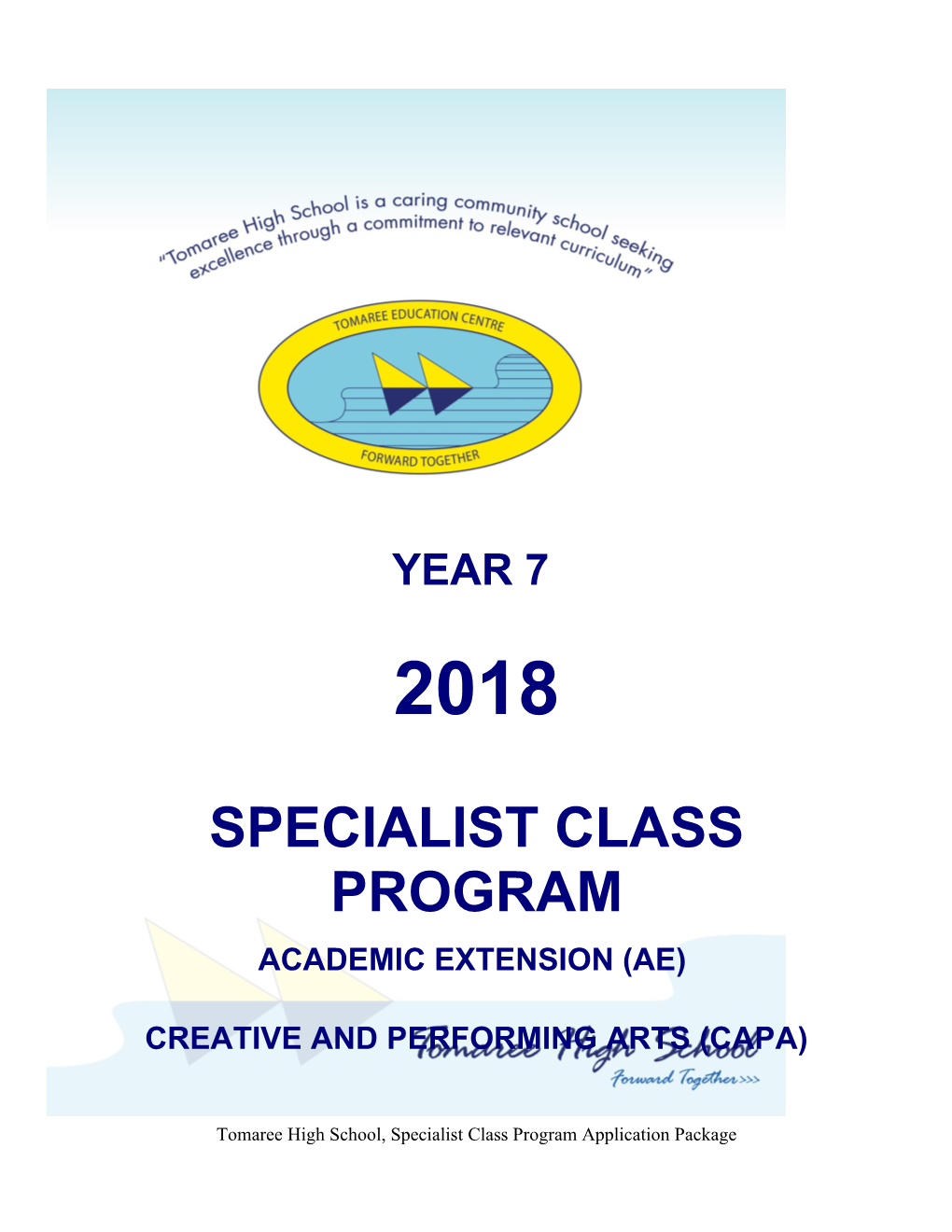 Specialist Class Program