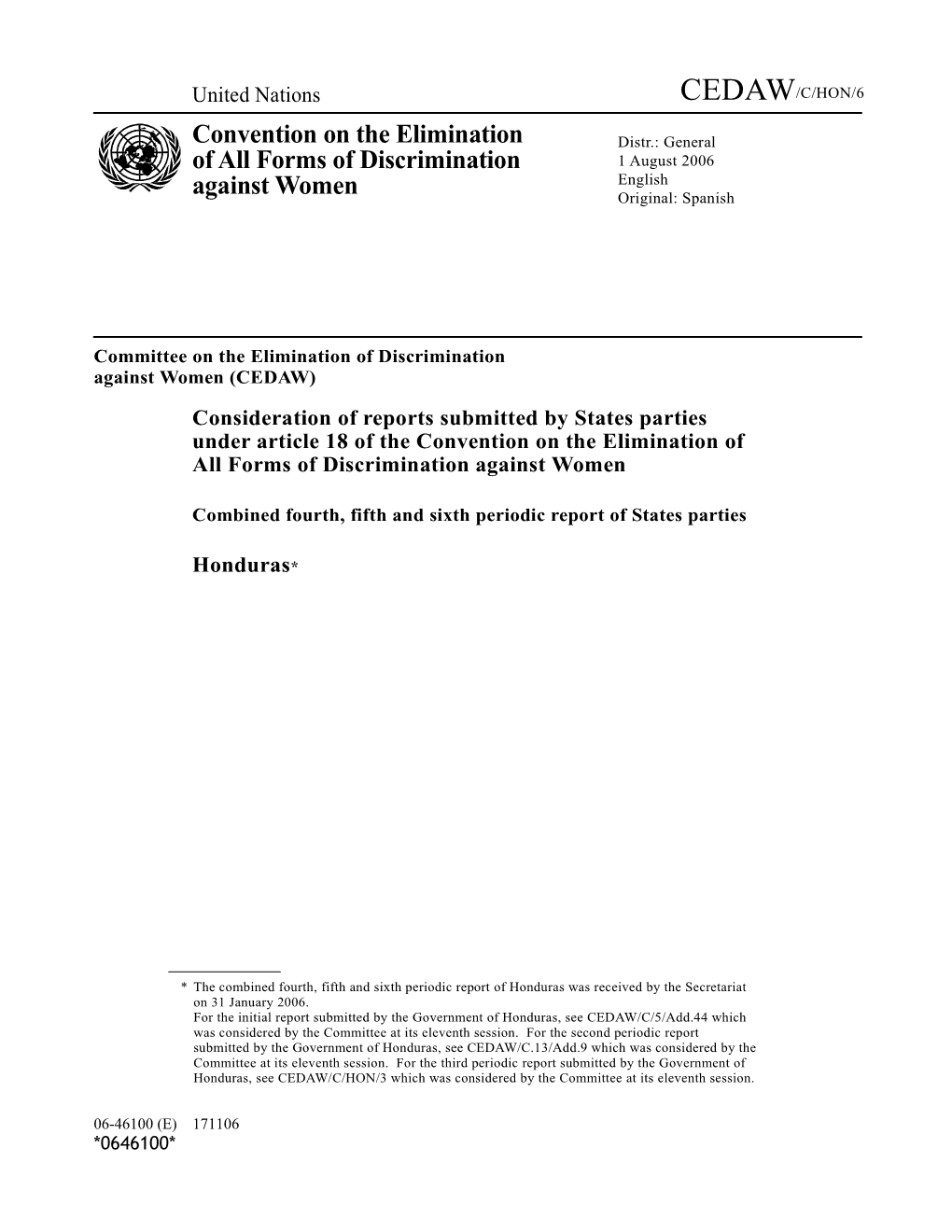 Combined Fourth, Fifth and Sixth Periodic Report of States Parties