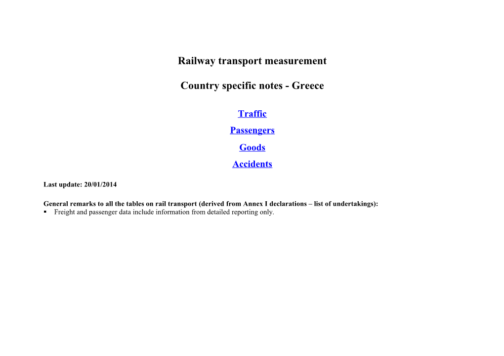 Railway Transport Measurement