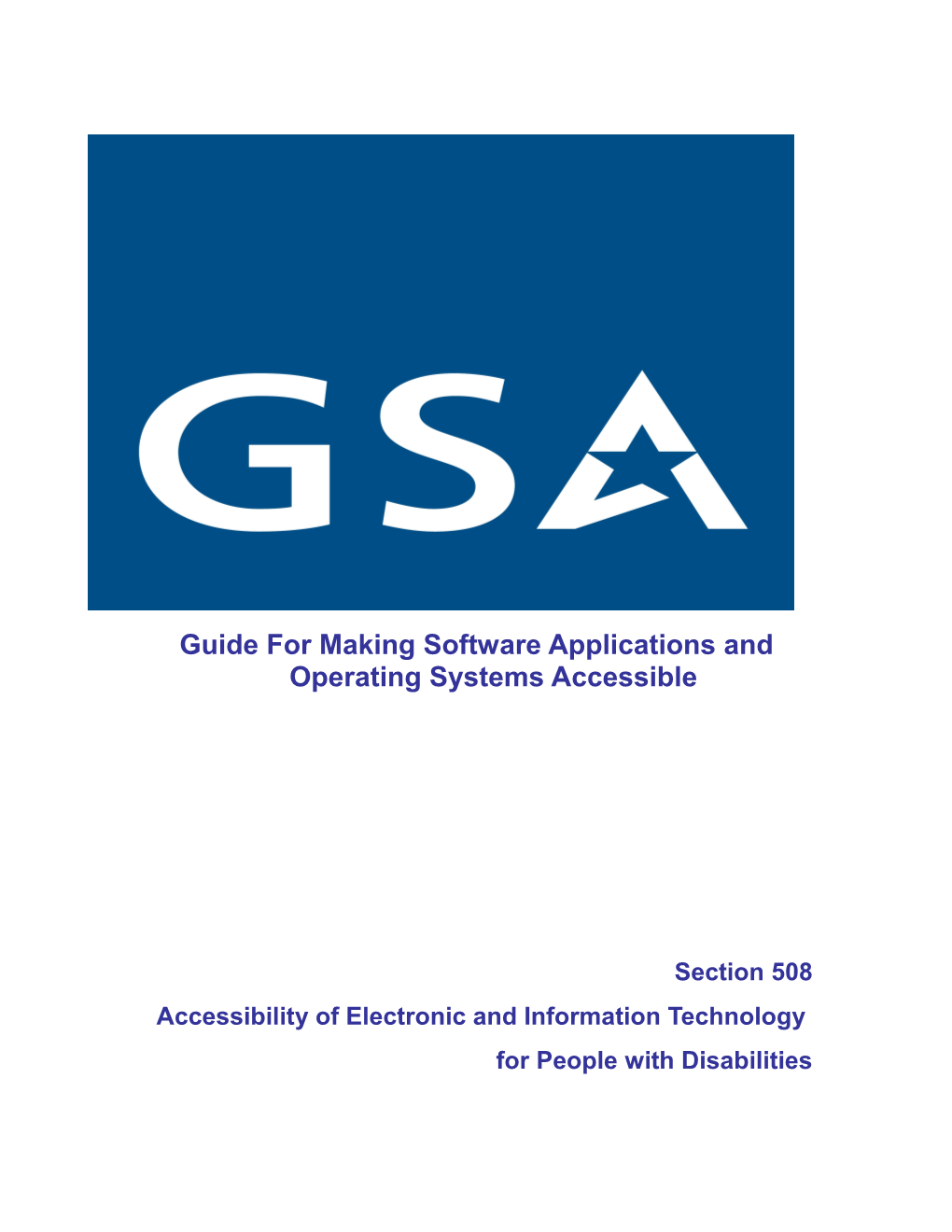 Guide to 508 Compliant Software Applications and Operating Systems