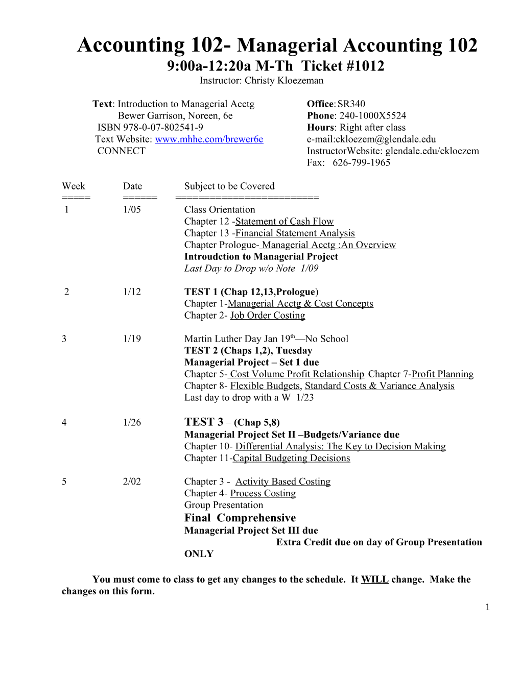 Accounting 102- Managerial Accounting 102