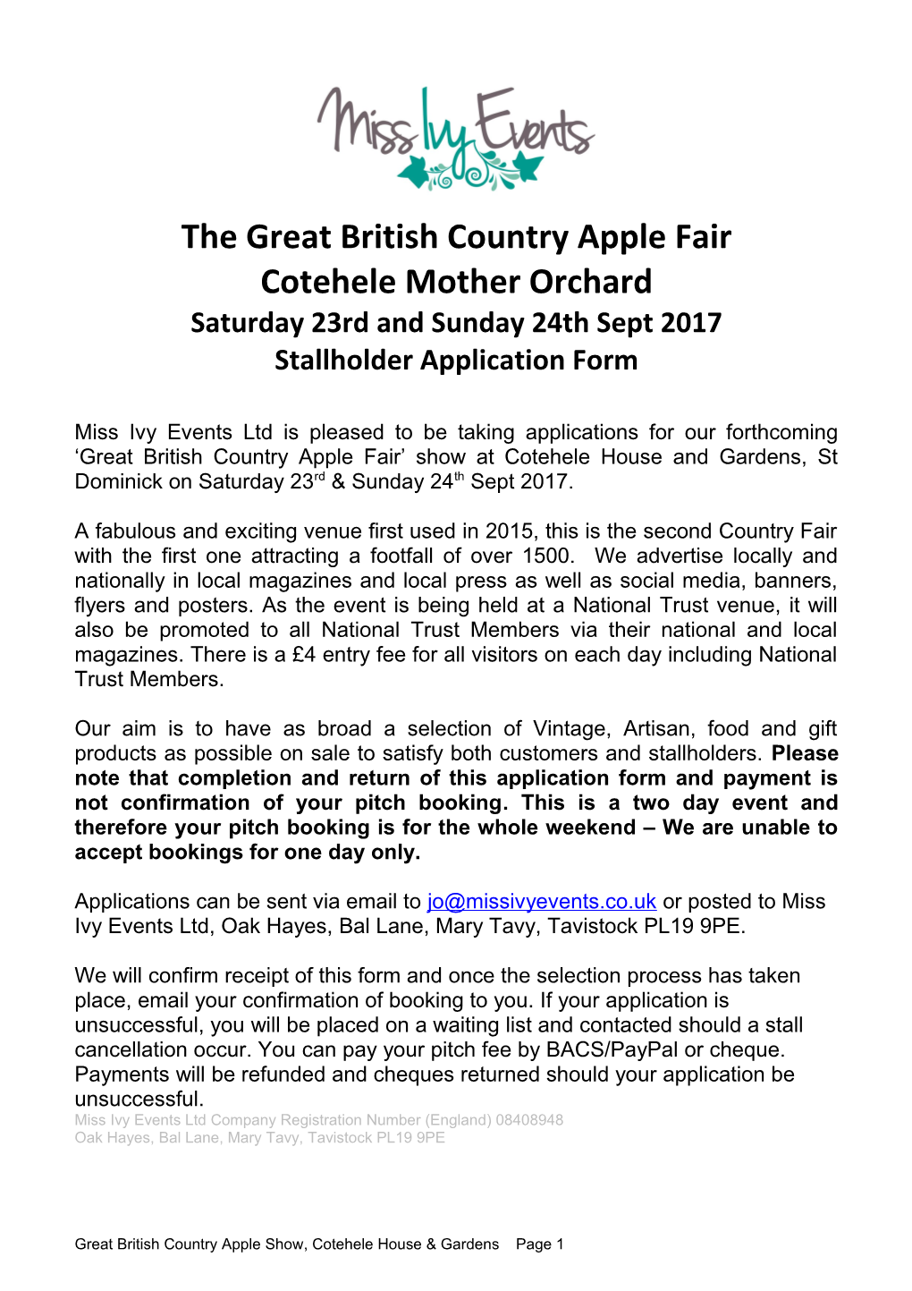 The Great British Country Apple Fair