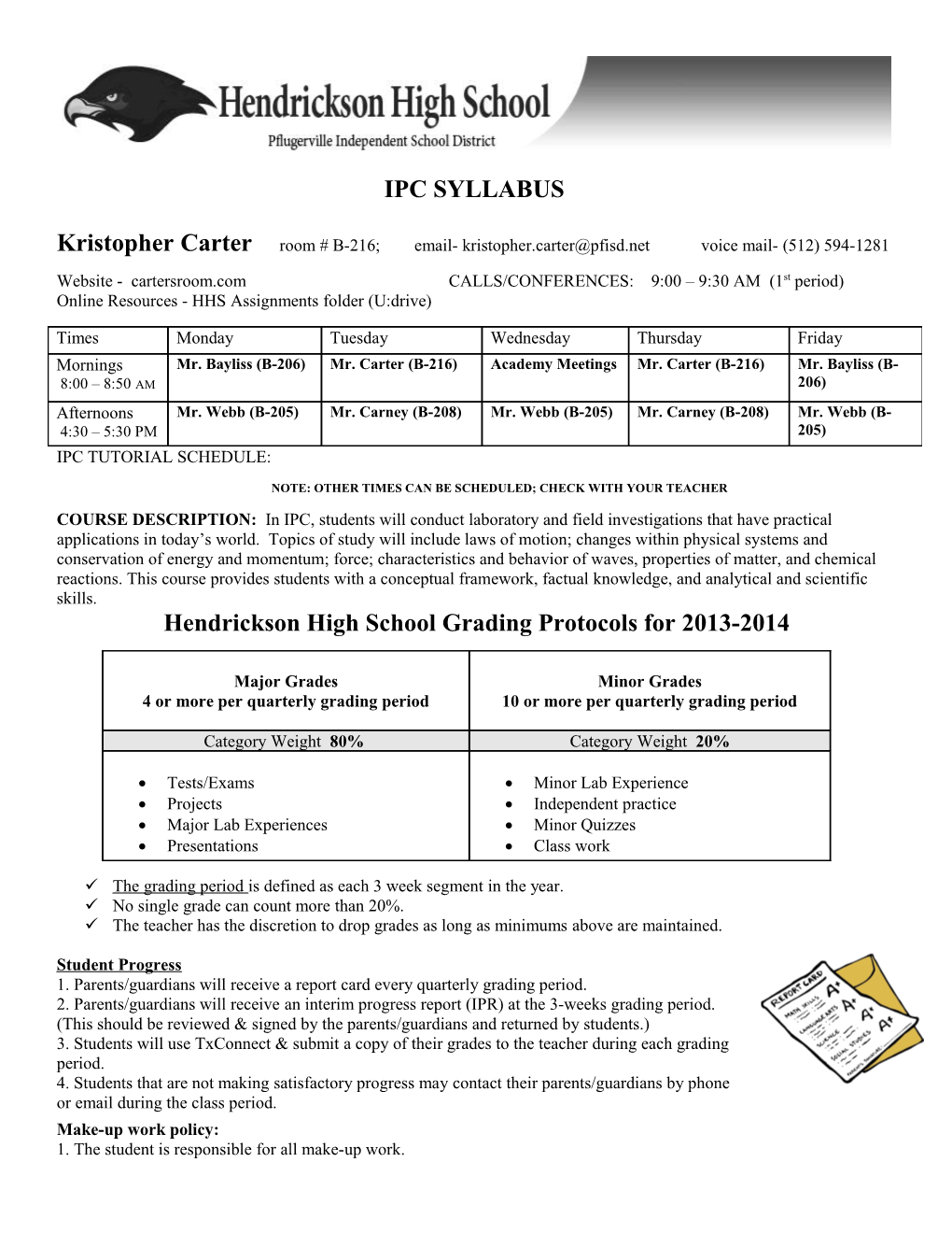 Physics Syllabus-Hendrickson High School