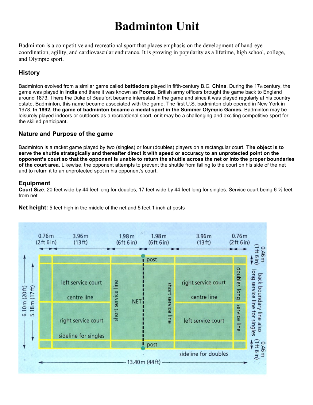 Nature and Purpose of the Game