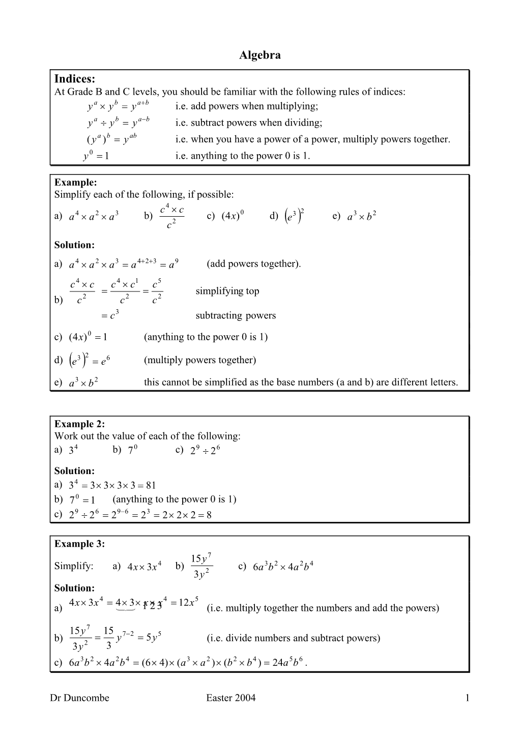 Revision Topic 6: Ratio s3