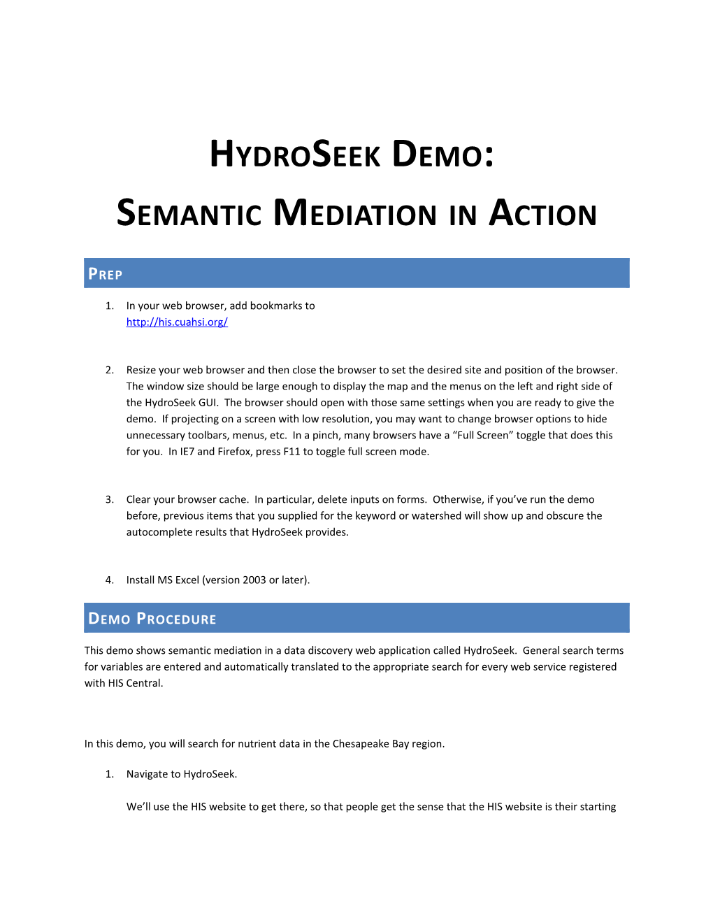 Hydroseek Demo: Semantic Mediation in Action