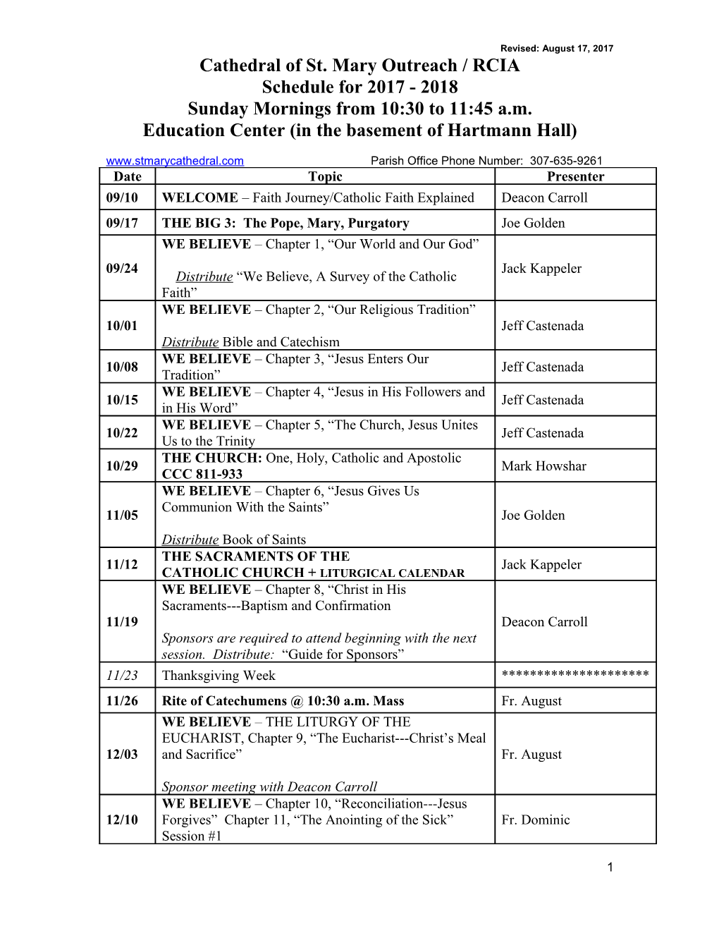 Education Center (In the Basement of Hartmann Hall)