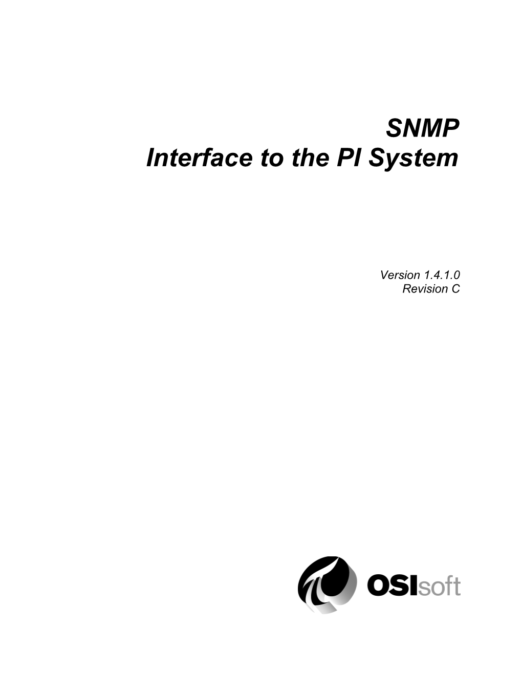 SNMP Interface to the PI System