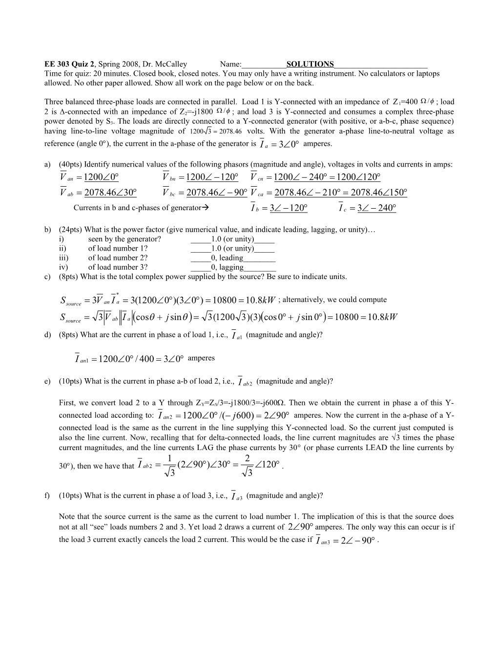 EE 251/303 Final Exam