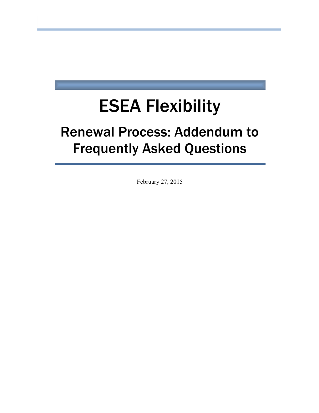 Frequently Asked Questions - ESEA Flexibility (MS Word)