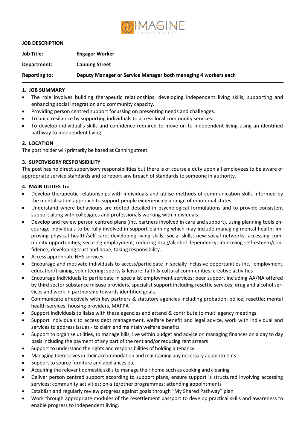 Job Title:Engager Worker