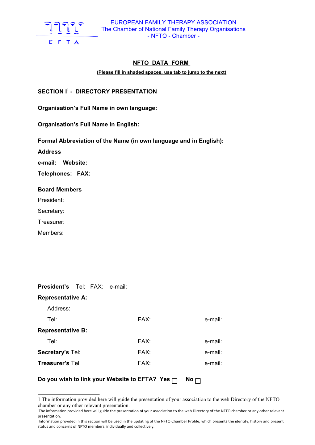 Nfto Data Form January 2006