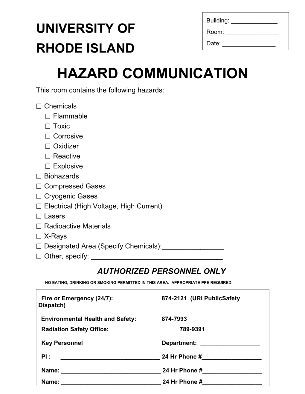 Hazard Communication