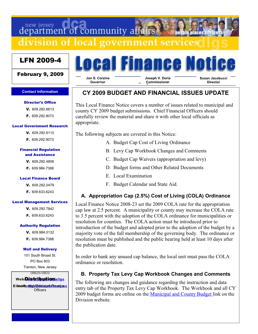 Local Finance Notice2009-4 February 9, 2009 Page 4