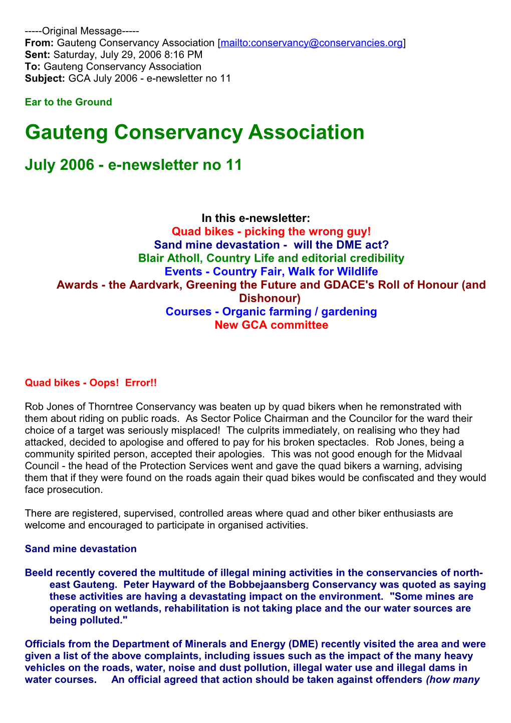Gauteng Conservancy Association
