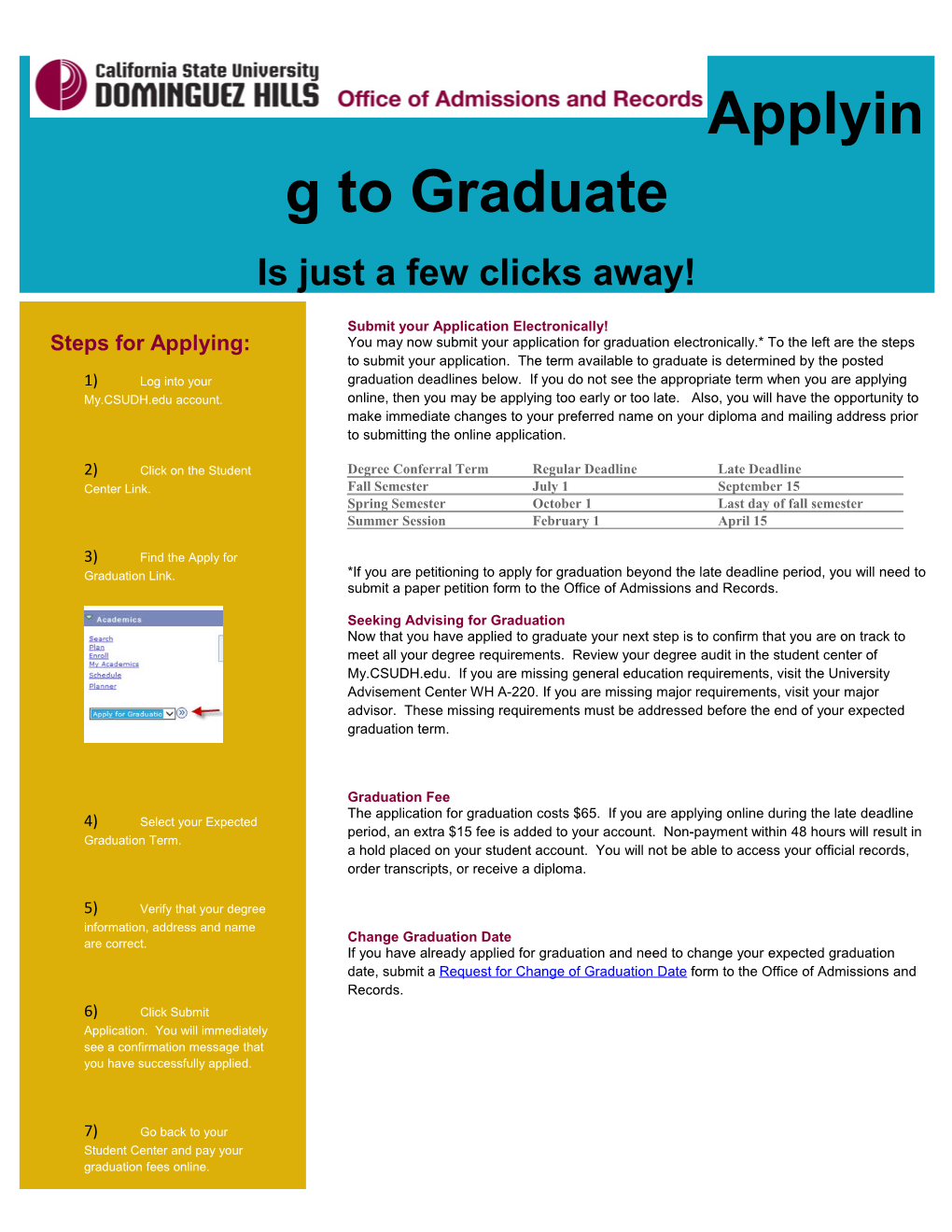 Applying to Graduate Is Just a Few Clicks Away!