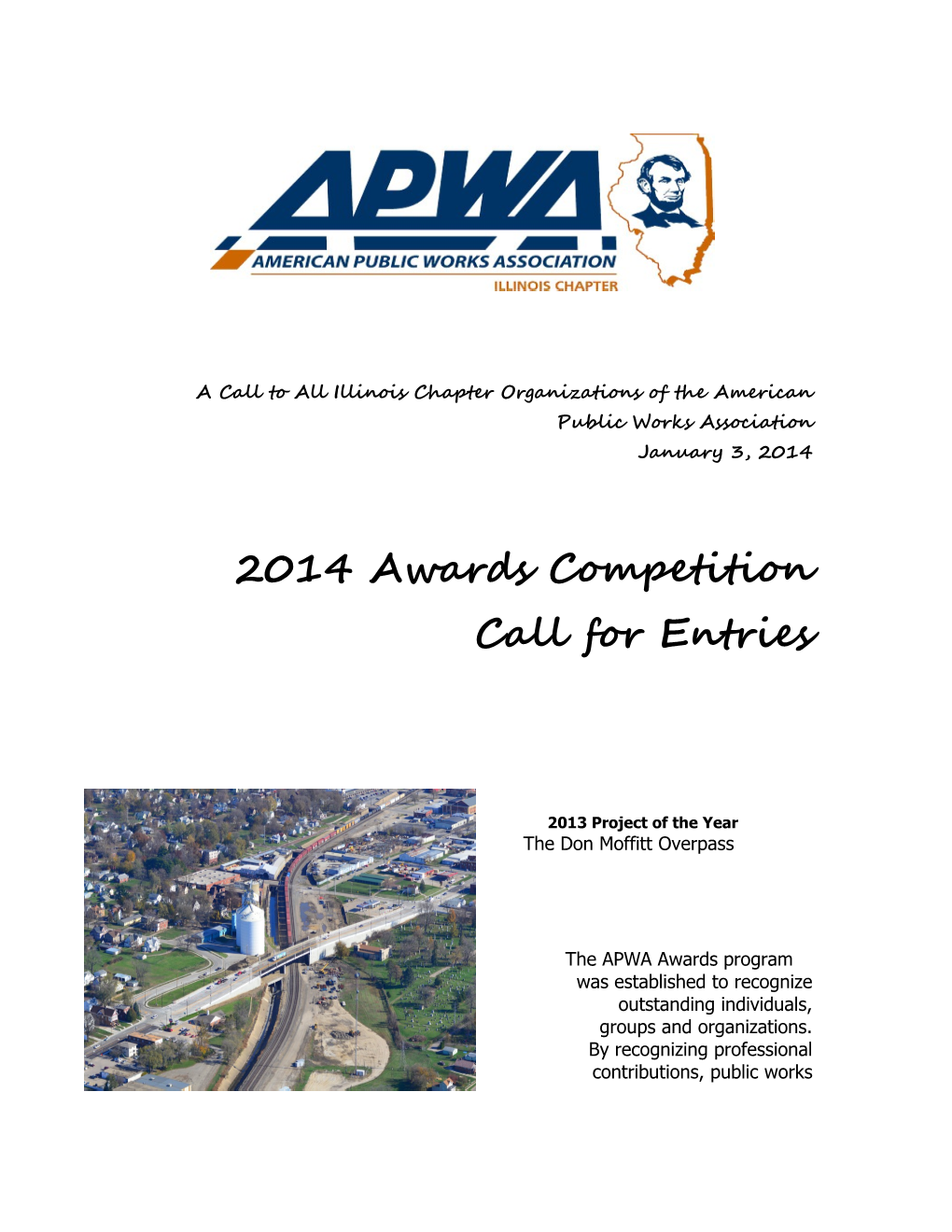 A Call to All Illinois Chapter Organizations of the American Public Works Association
